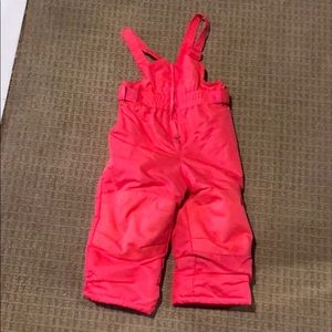Kids Pink Snow Bib